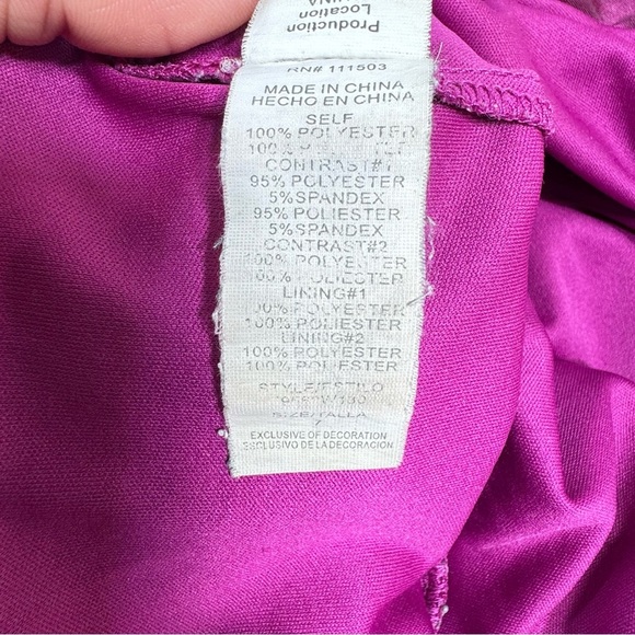 Secret Charm Girl’s Black Purple Ruched Ballon Dress - Picture 3 of 5